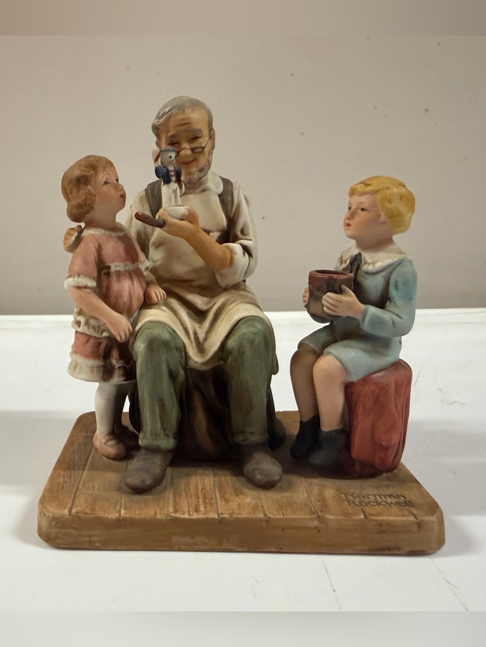 Vintage 1979 Norman Rockwell Figurine The Toymaker Museum Inc Porcelain Fine